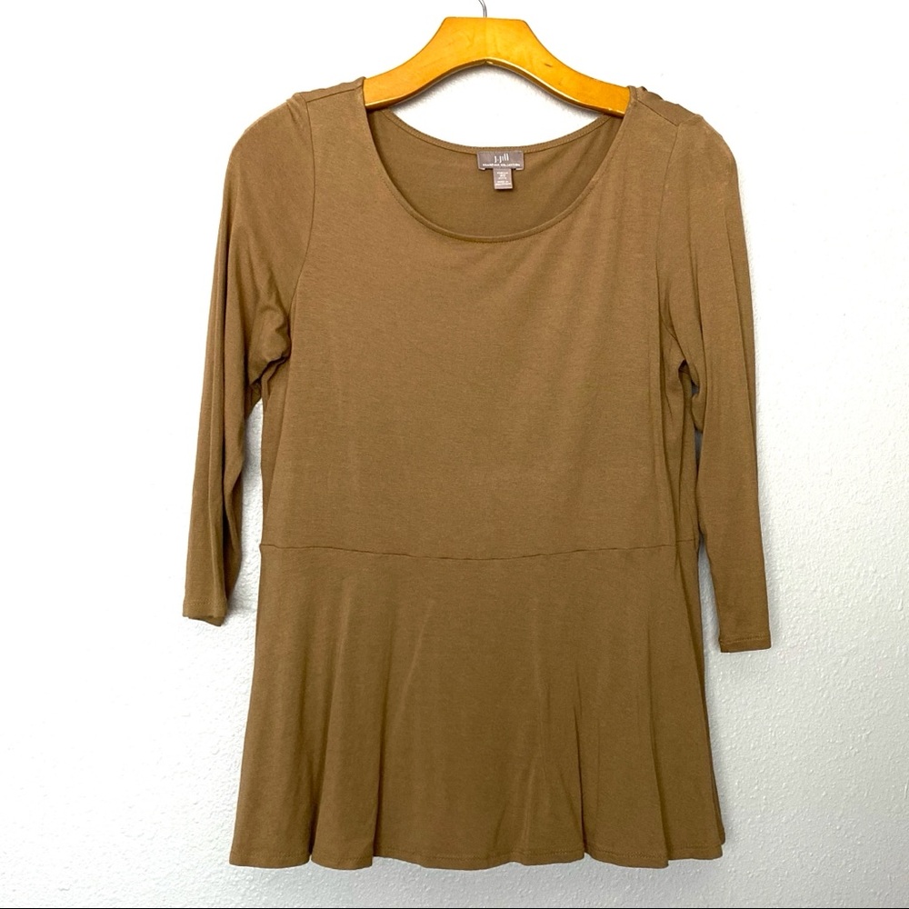 J Jill Tan Peplum top